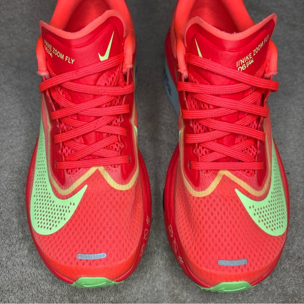 Nike Zoom Fly 6 Women's Running Shoes Bright Crimson/Lime Blast, Size 5.5 - Picture 4 of 10